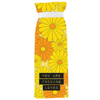 You Are Fucking Loved - Flour Sack Hang Tight Cotton Towel with pull through loop - by Twisted Wares
