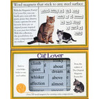 Cat Lover themed Magnetic Poetry kit