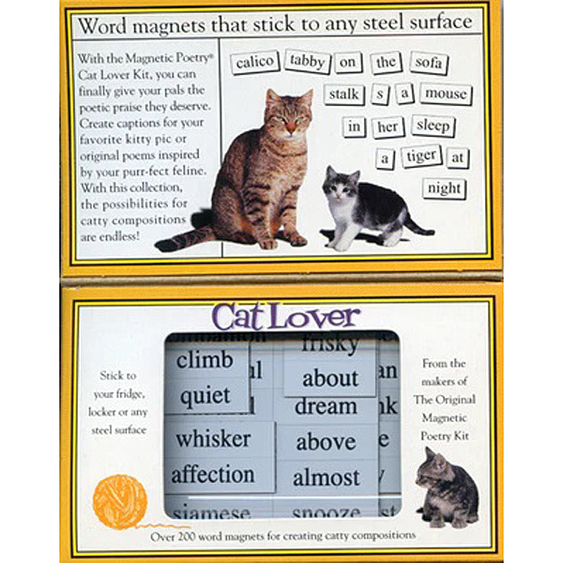 Cat Lover themed Magnetic Poetry kit