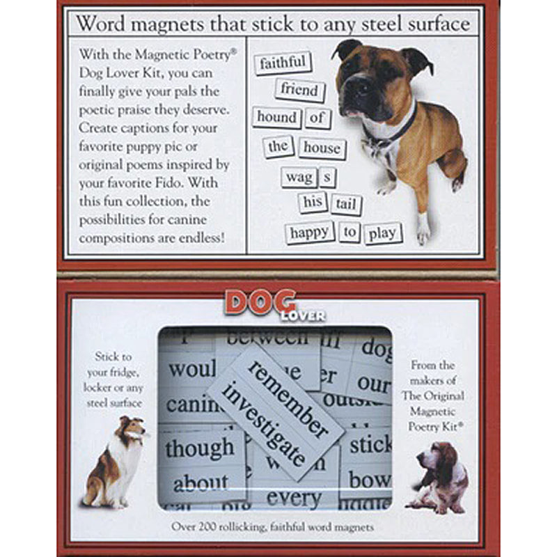 Dog Lover themed Magnetic Poetry kit