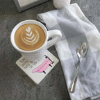 Wine in Bath. Square Limestone Coaster by Tipsy