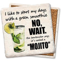 Smoothie or Mojito  Square Limestone Coaster by Tipsy