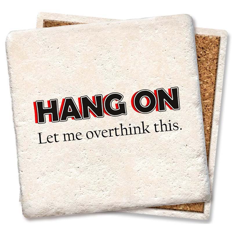 Overthink Limestone Coaster by Tipsy