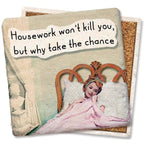 Housework Limestone Coaster by Tipsy