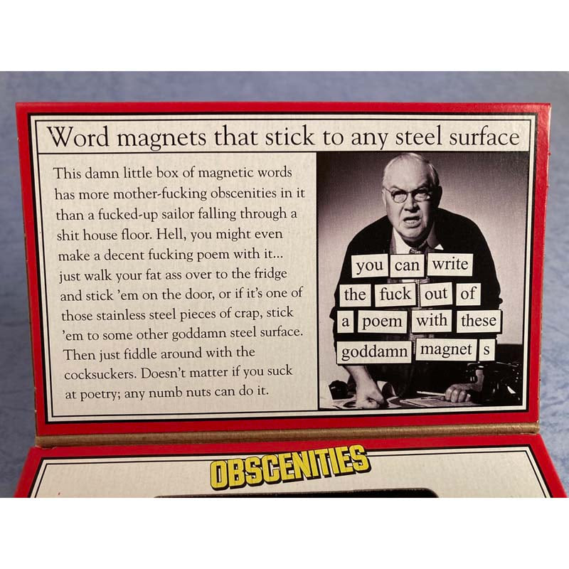 Obscenities themed Magnetic Poetry kit