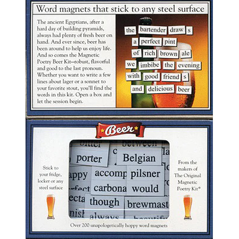 Beer themed Magnetic Poetry kit