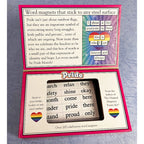 Pride themed Magnetic Poetry kit
