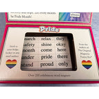 Pride themed Magnetic Poetry kit