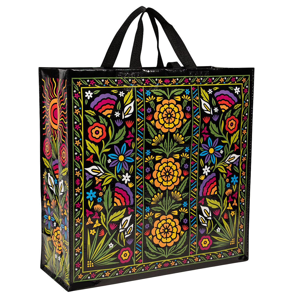 Flower Fest Blue Q Shopper- Reusable Shopping Bags