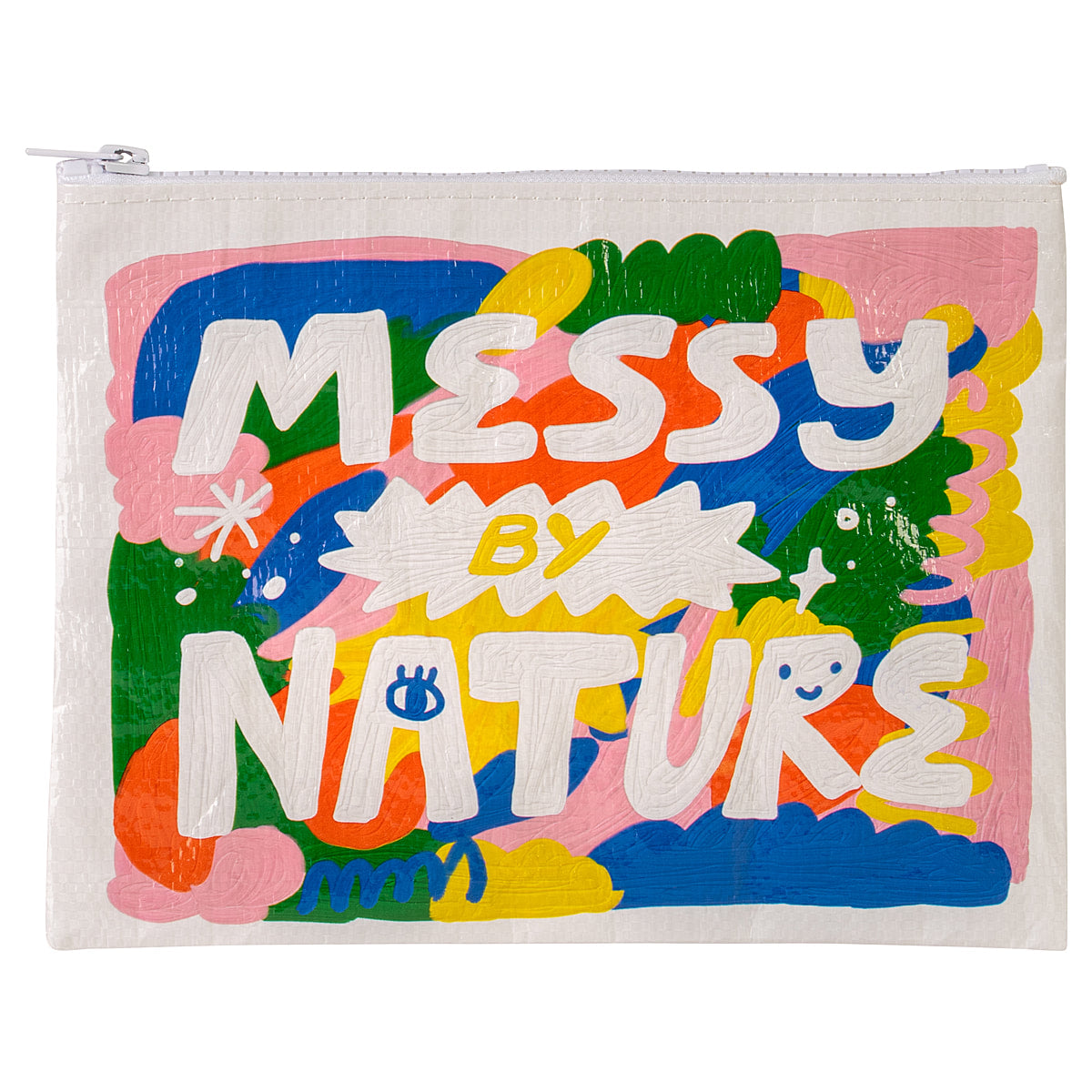Messy By Nature  Blue Q Eco, Recycled Zipper Pouch