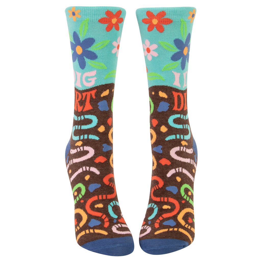 I Dig dirt - Blue Q Women's Crew Socks