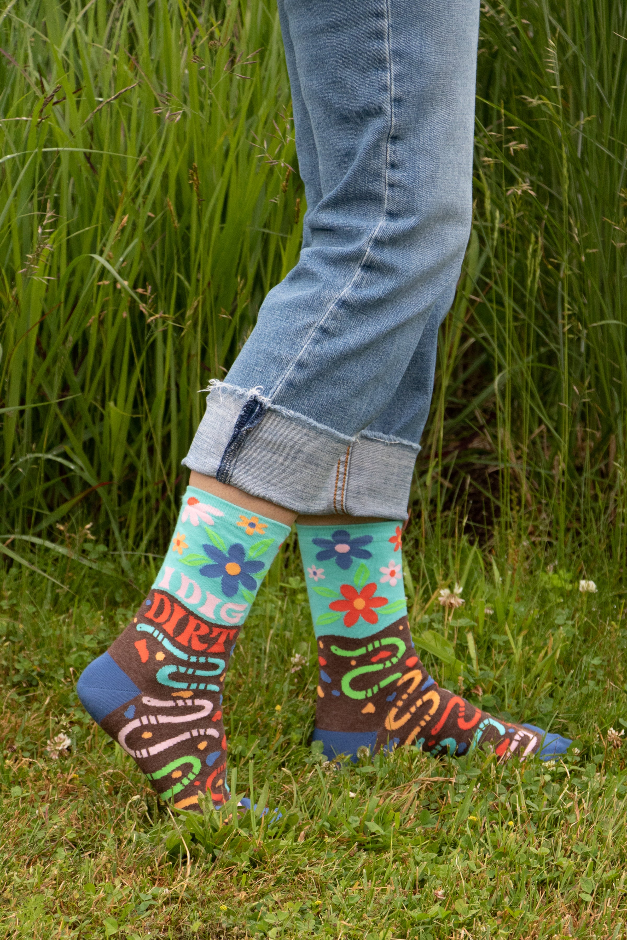 I Dig dirt - Blue Q Women's Crew Socks