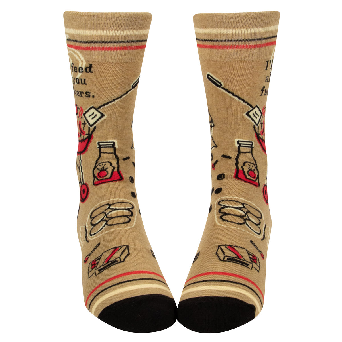 Feed all you fuckers Blue Q MEN's Crew Socks