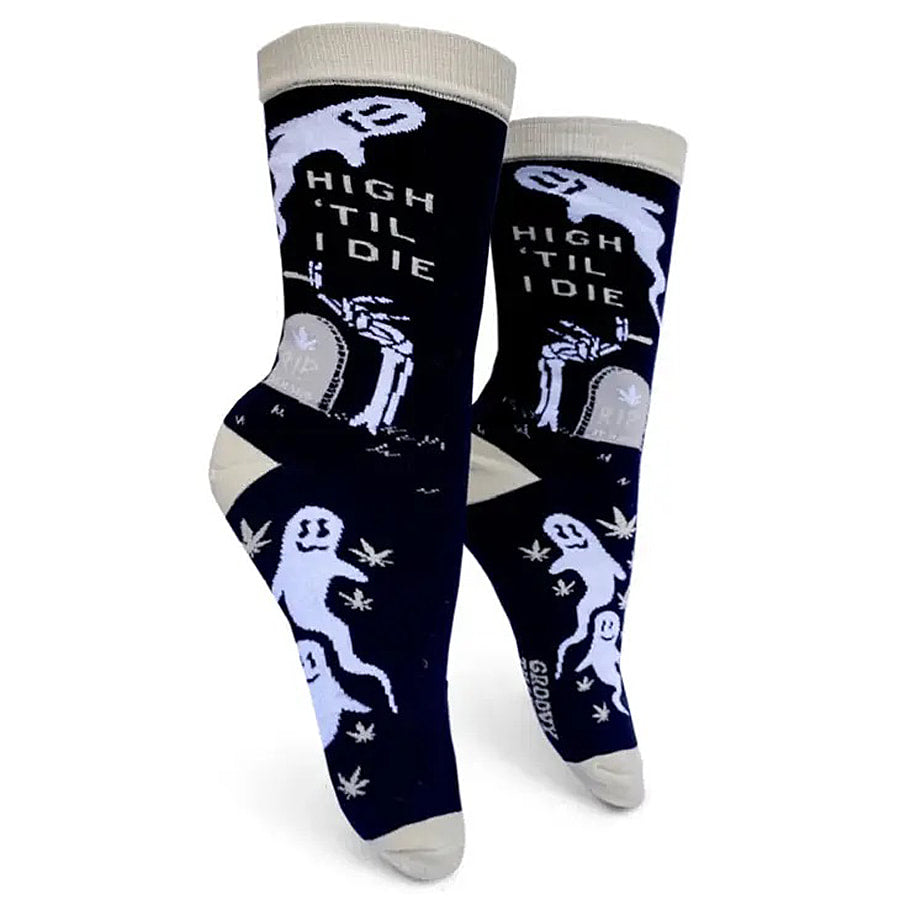 High till I Die Women's Crew Socks - BB