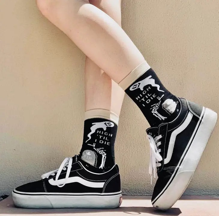 High till I Die Women's Crew Socks - BB
