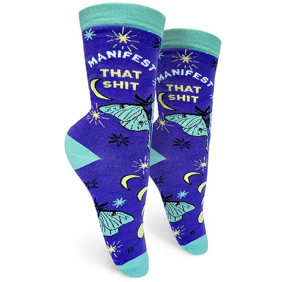Manifest That Shit - Women's Crew Socks - BB