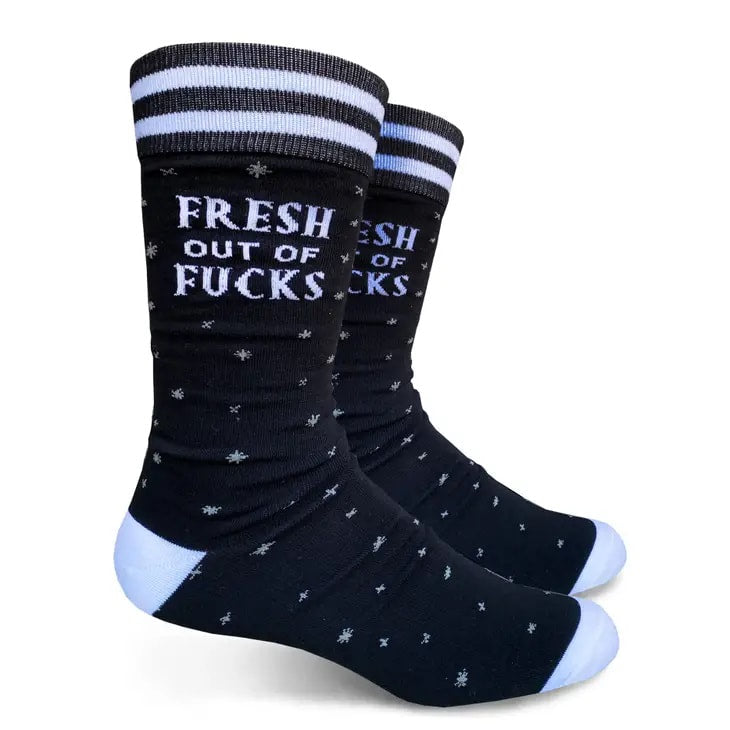 Fresh Out of Fucks - MEN's Crew Sock - BB