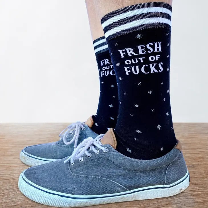Fresh Out of Fucks - MEN's Crew Sock - BB