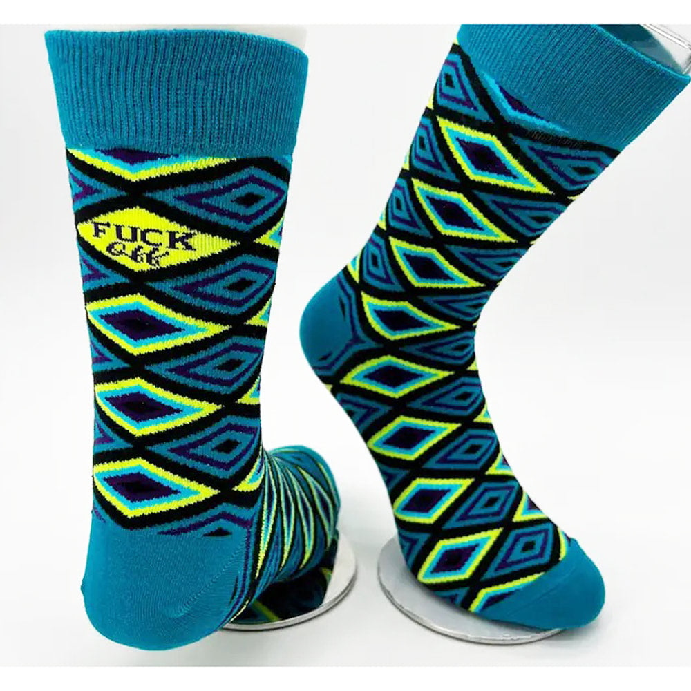 Fuck Off - Men's Combed Cotton Crew Socks