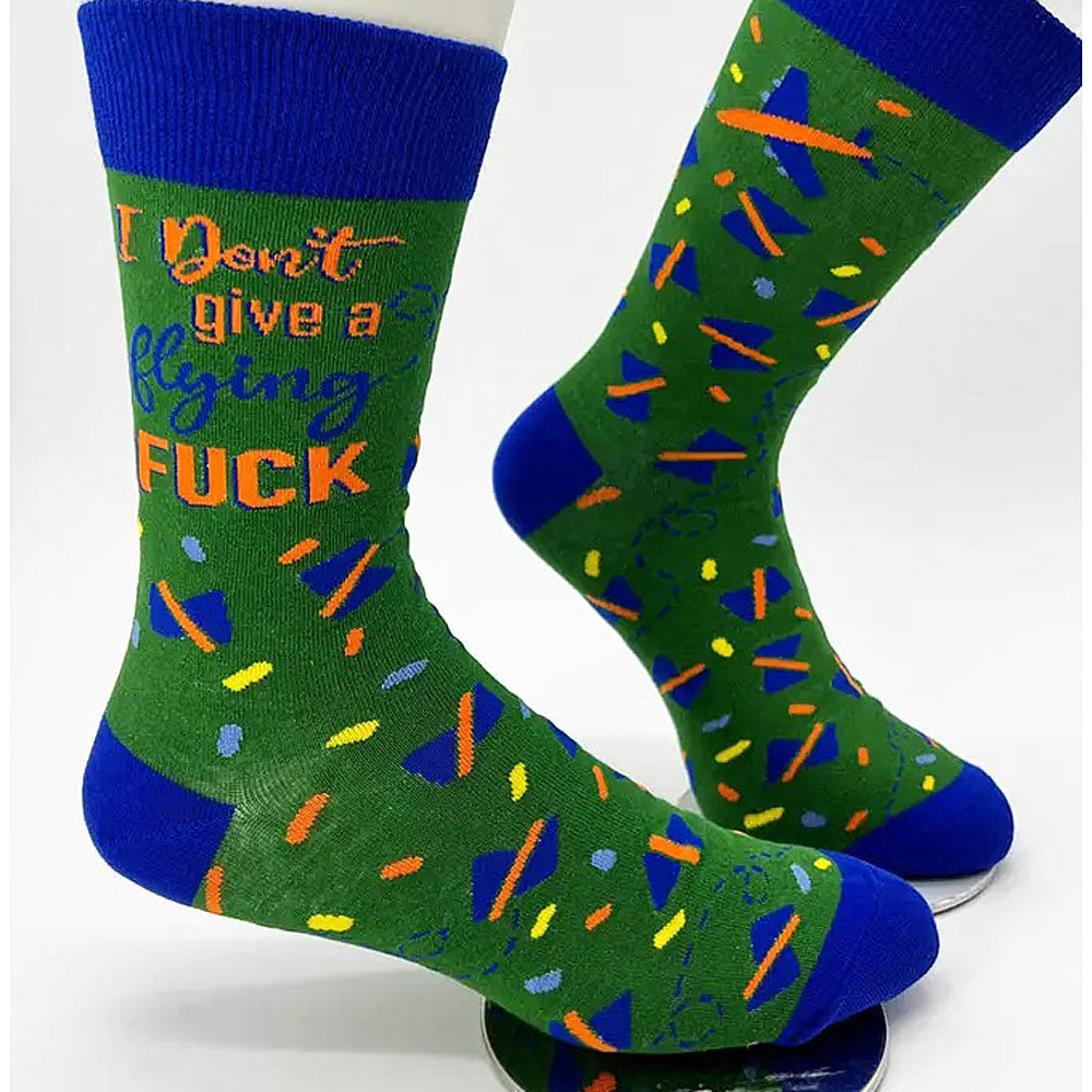 Don't Give a Flying Fuck - Men's Combed Cotton Crew Socks