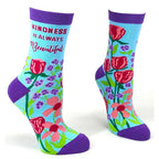 Kindness is always beautiful - Women's Combed Cotton Crew Socks