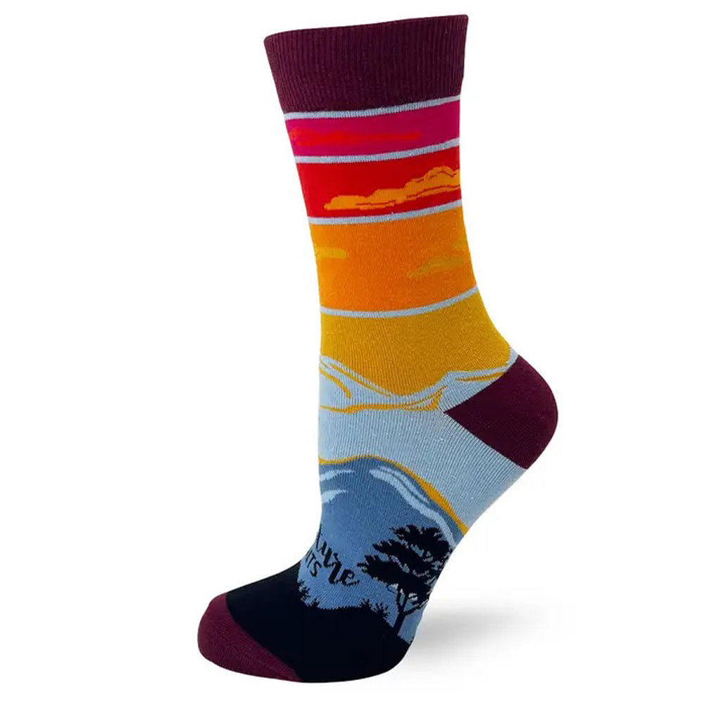 Adventure Awaits - Women's Combed Cotton Crew Socks