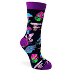 Trippy Mushrooms - Women's Combed Cotton Crew Socks
