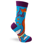 I Heart Girls - Women's Combed Cotton Crew Socks
