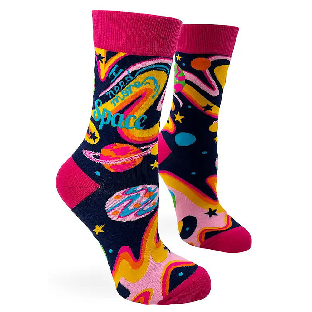 I Need More Space - Women's Combed Cotton Crew Socks