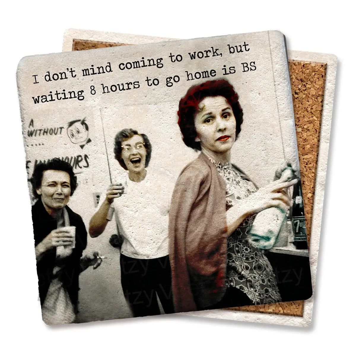 Coming to Work - Limestone Coaster by Tipsy