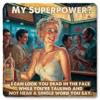 My Superpower? - Limestone Coaster by Tipsy