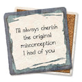 Cherish Misconception - Limestone Coaster by Tipsy