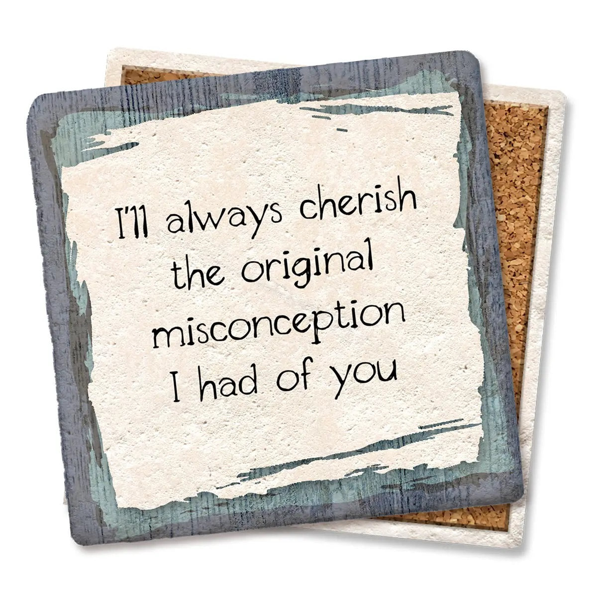 Cherish Misconception - Limestone Coaster by Tipsy