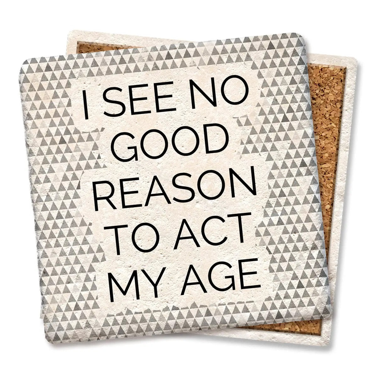 No Good Reason Limestone Coaster by Tipsy