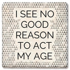 No Good Reason Limestone Coaster by Tipsy