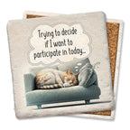 Participate in Today Limestone Coaster by Tipsy