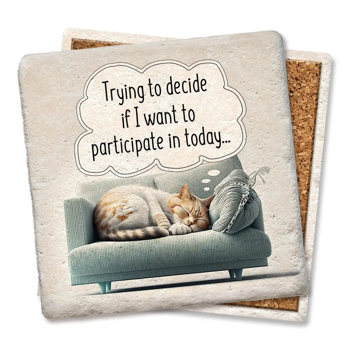 Participate in Today Limestone Coaster by Tipsy