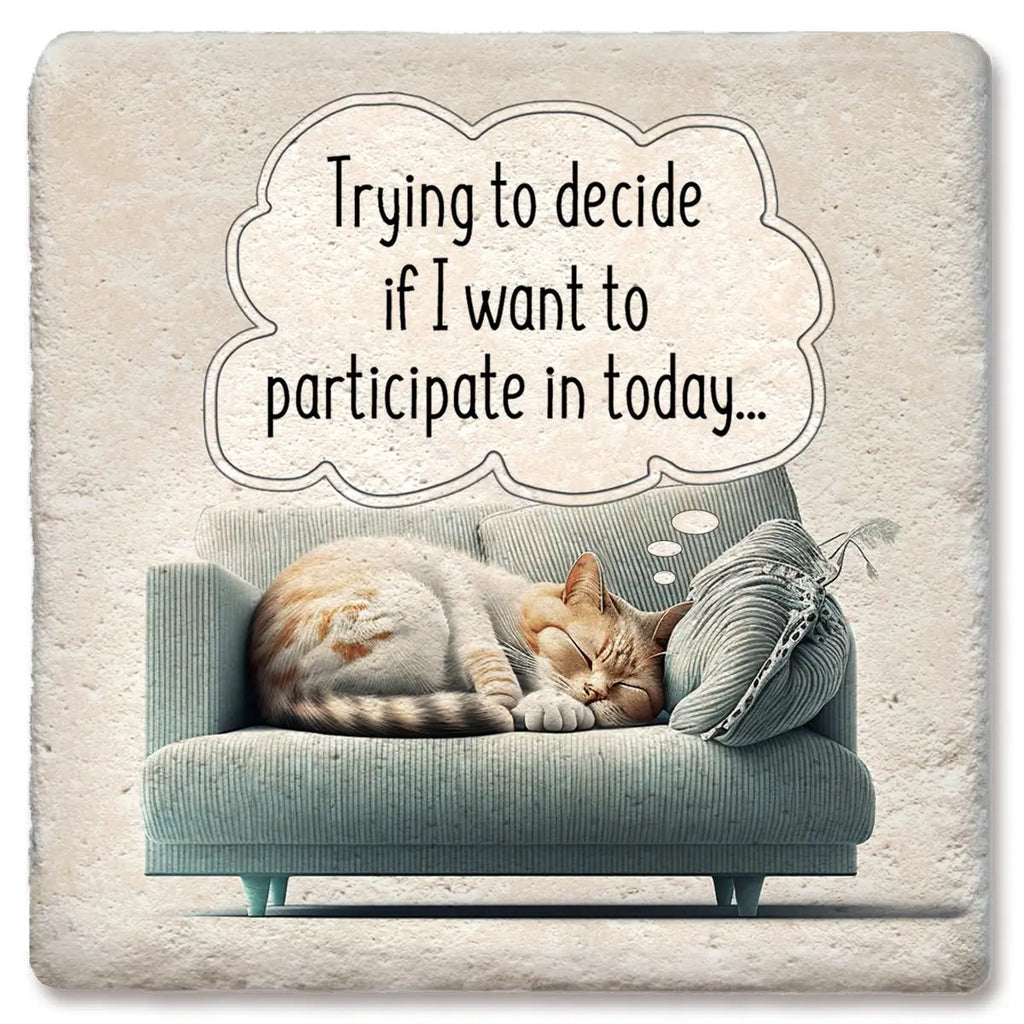 Participate in Today Limestone Coaster by Tipsy