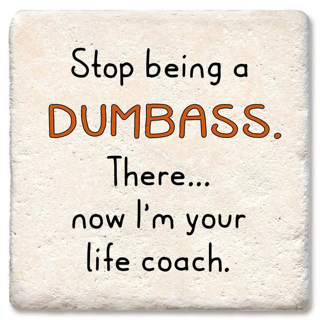 Life Coach Limestone Coaster by Tipsy