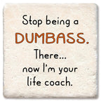 Life Coach Limestone Coaster by Tipsy