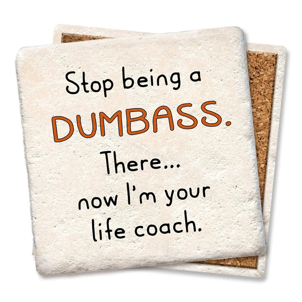 Life Coach Limestone Coaster by Tipsy