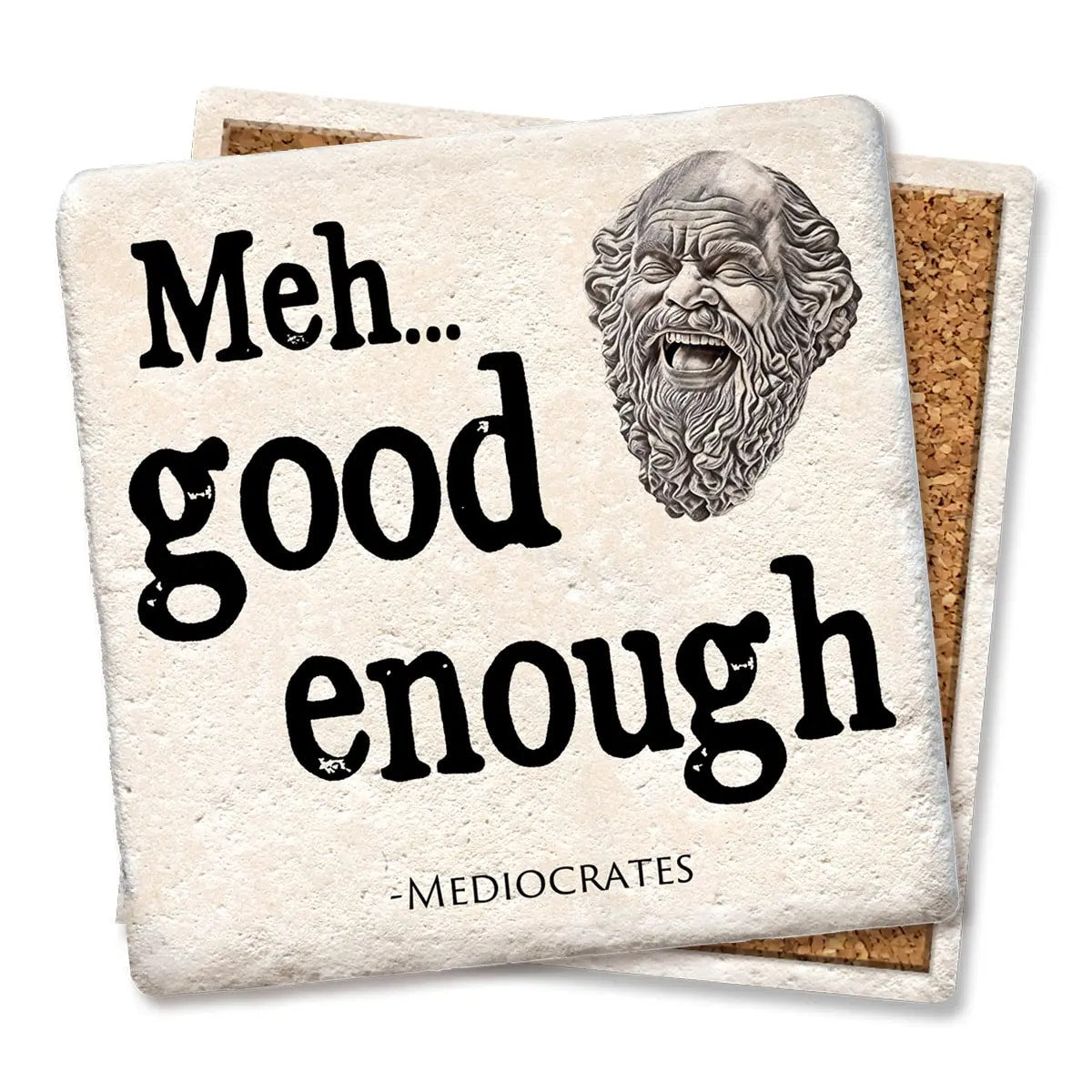Mediocrates Limestone Coaster by Tipsy