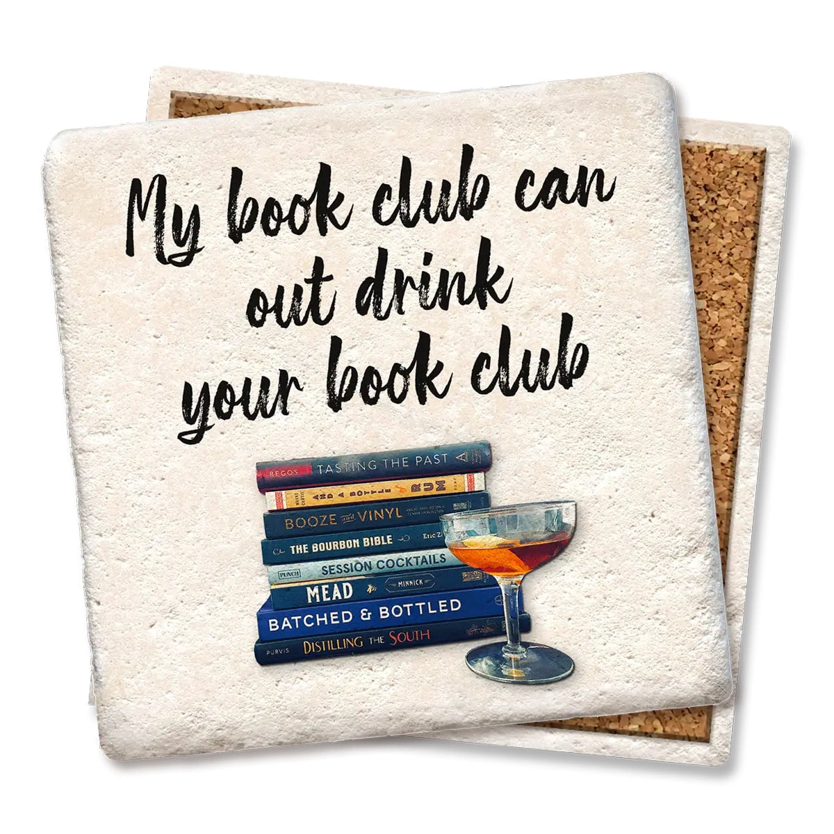 Book club out drink Limestone Coaster by Tipsy