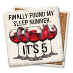 Sleep Number Limestone Coaster by Tipsy