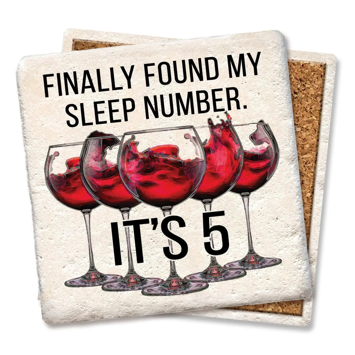 Sleep Number Limestone Coaster by Tipsy