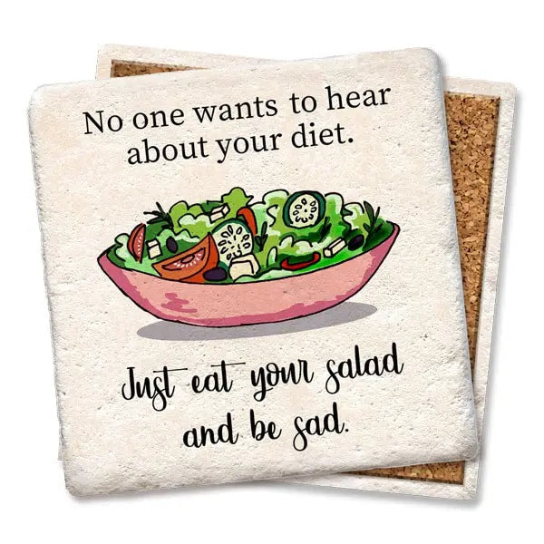 Sad Salad Limestone Coaster by Tipsy