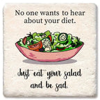 Sad Salad Limestone Coaster by Tipsy