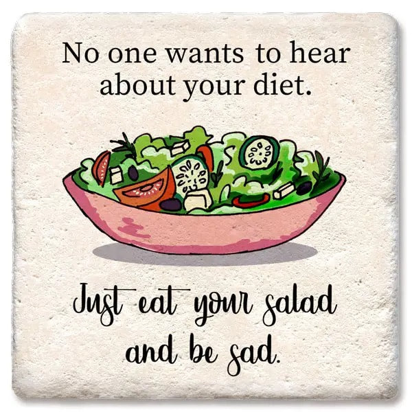 Sad Salad Limestone Coaster by Tipsy