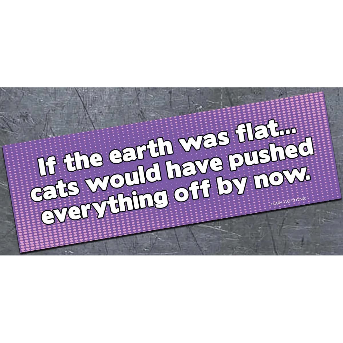 if the earth was flat  - bumper magnet - AA