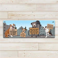 Dog Protest - Aluminum Wall Sign Art - AA